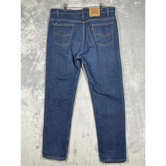 Vintage Levi's Jeans 505 Orange Tab Dark Wash Blue 42x32 Made In USA